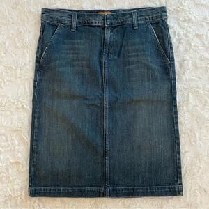JAMES Jeans Preserved Denim Pencil Midi Skirt Dark Wash Size 28 Women